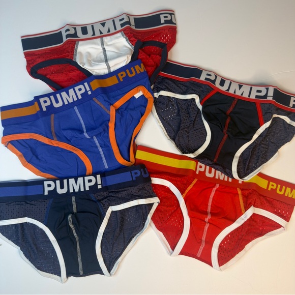 Pump! Other - PUMP! Men’s Briefs Bundle - Set of 5 - Size Large - Mesh & Cotton